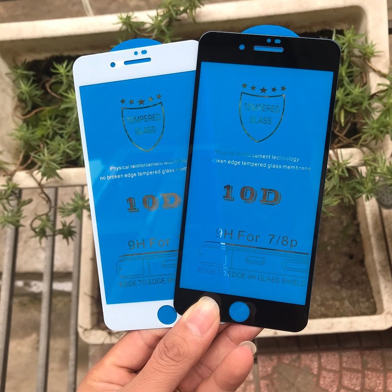 Cường lực iphone 7 plus , 8 plus full màn hình 10D