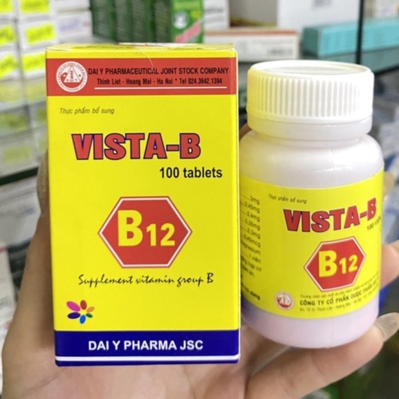 VISTA B12 Lọ 100 viên - Bổ Sung Vitamin Nhóm B