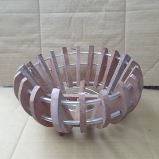 Chậu gỗ trồng lan hình bí tròn lớn