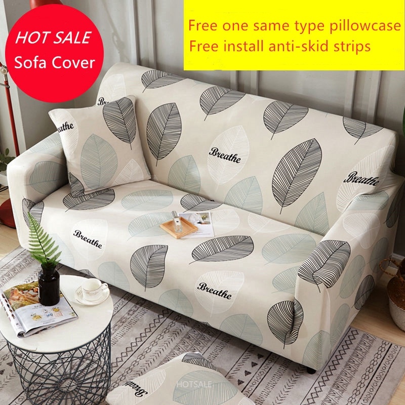 Vỏ bọc ghế sofa 1/2/3/4 chỗ ngồi bằng da co giãn chống trượt