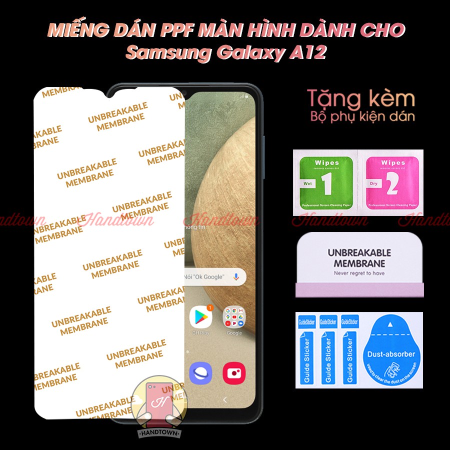 Miếng Dán Màn Hình PPF Samsung Galaxy A12 samsungA12 Kính Cường Lực Dẻo Trong Suốt Chống Trầy Xước Bảo Vệ Màn Hình