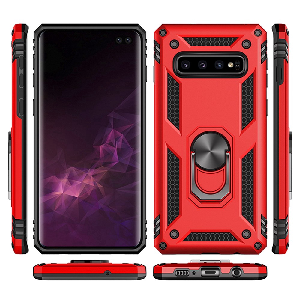 Ốp điện thoại PC cứng kèm nhẫn đỡ chống sốc cho SAMSUNG GALAXY S10 PLUS S10E