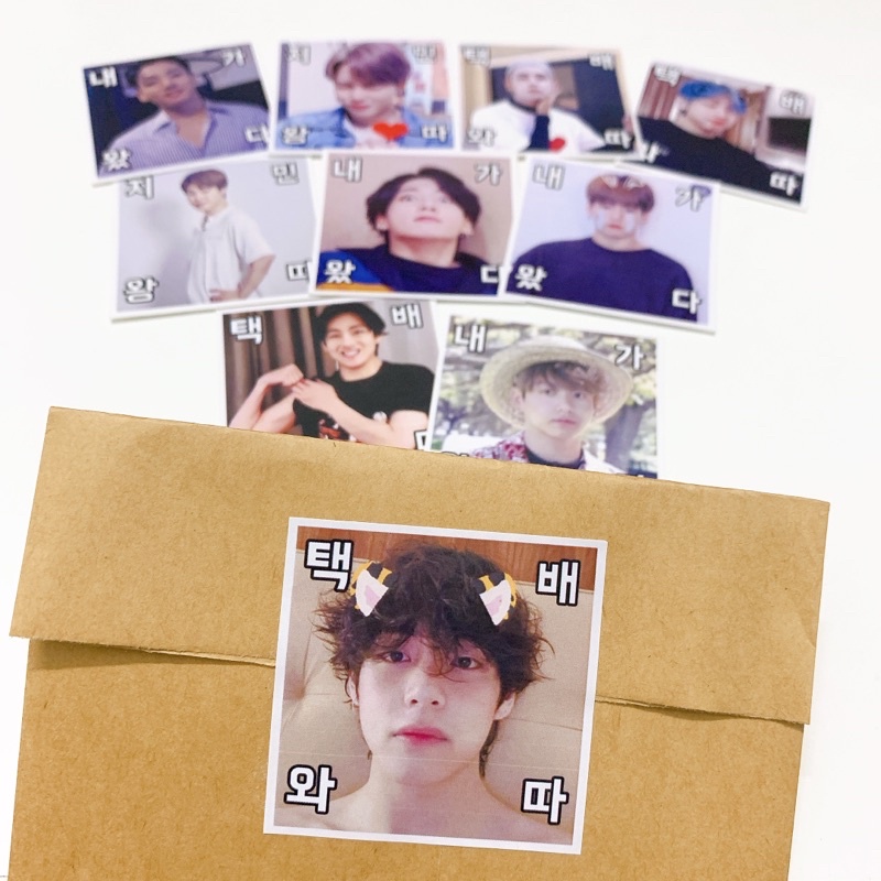 Sticker niêm phong BTS mẫu chữ hàn maknae