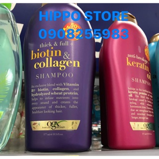Dầu gội & dầu xả biotin & collagen ogx 577ml