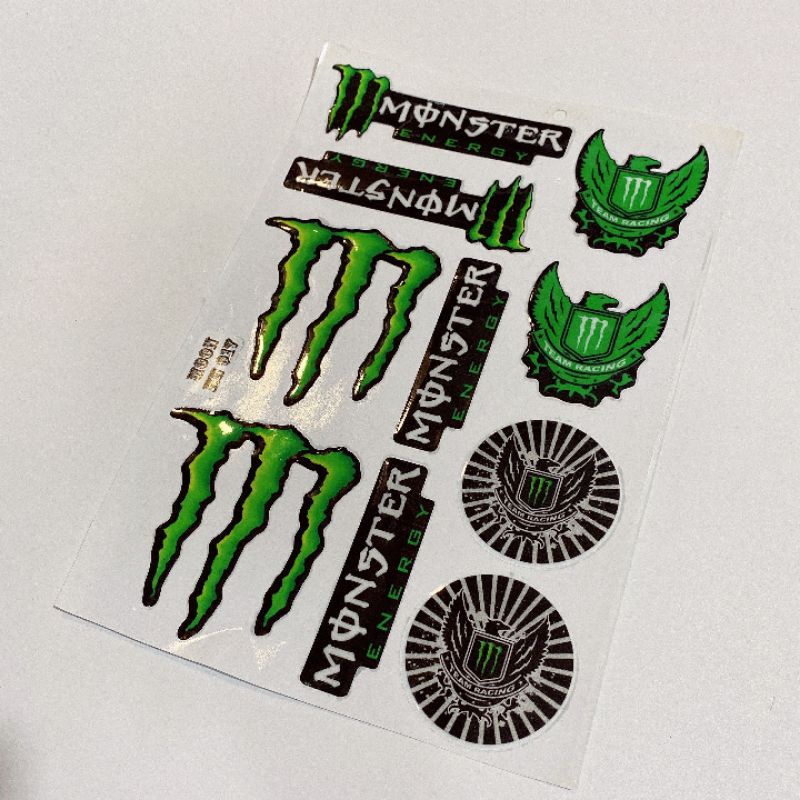 Tem nổi monster mẫu 17 cao cấp dán xe máy, ô tô, mũ bảo hiểm chống thấm nước, chống bay màu