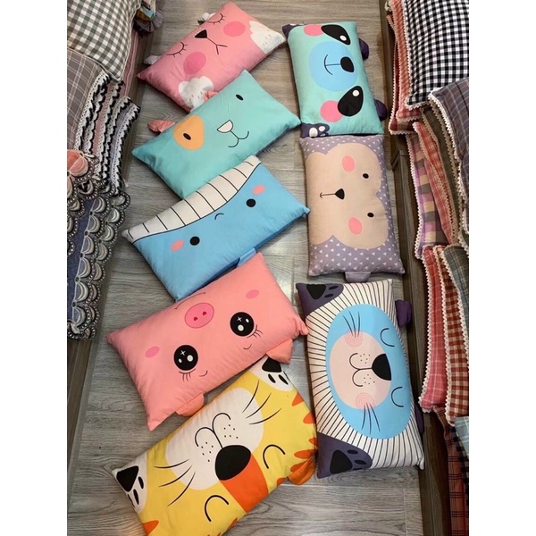 Gối trẻ em cotton 100% thoáng mát mềm mịn