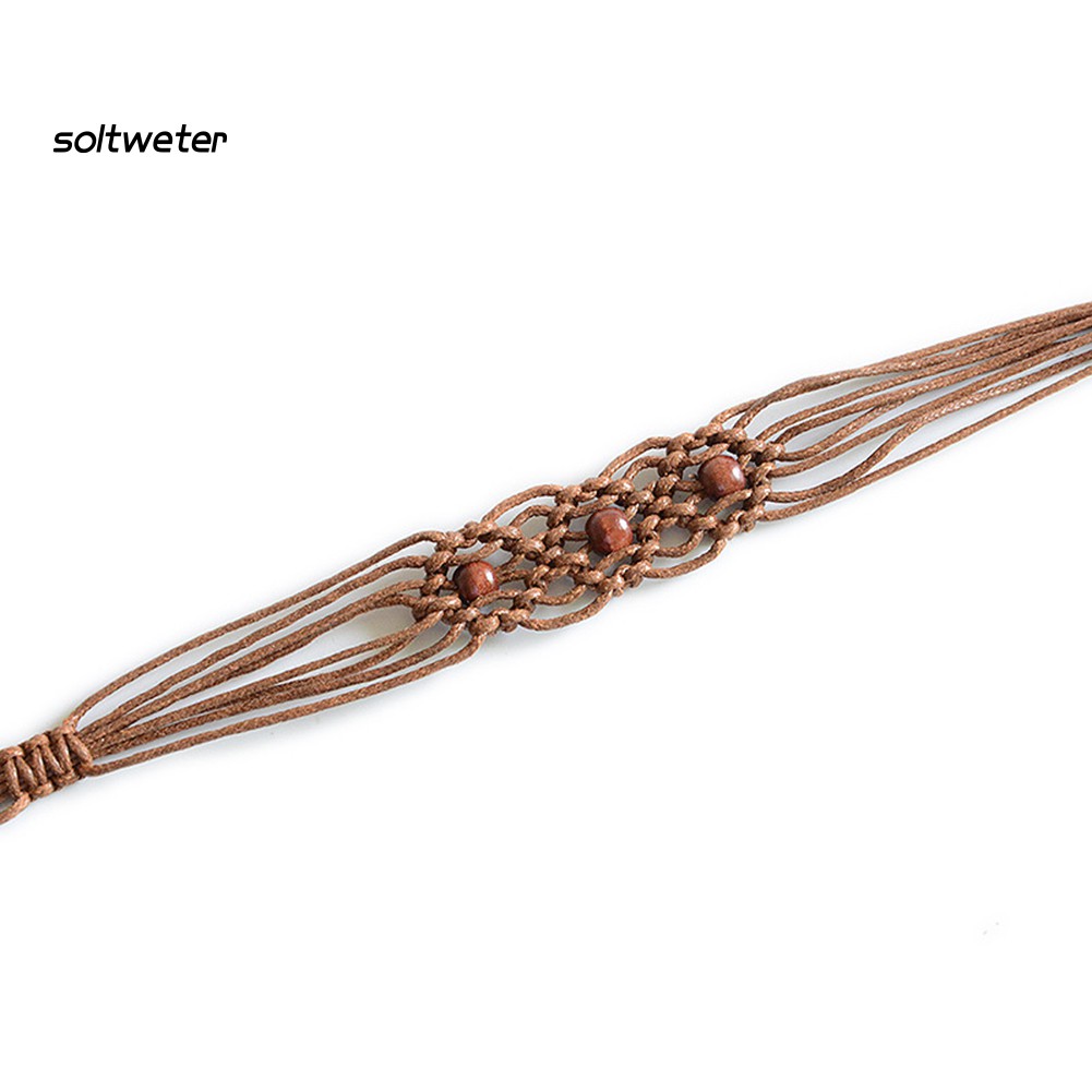 Thắt Lưng Dây Bện Đính Hạt Phong Cách Bohemian Thời Trang Dành Cho Nữ