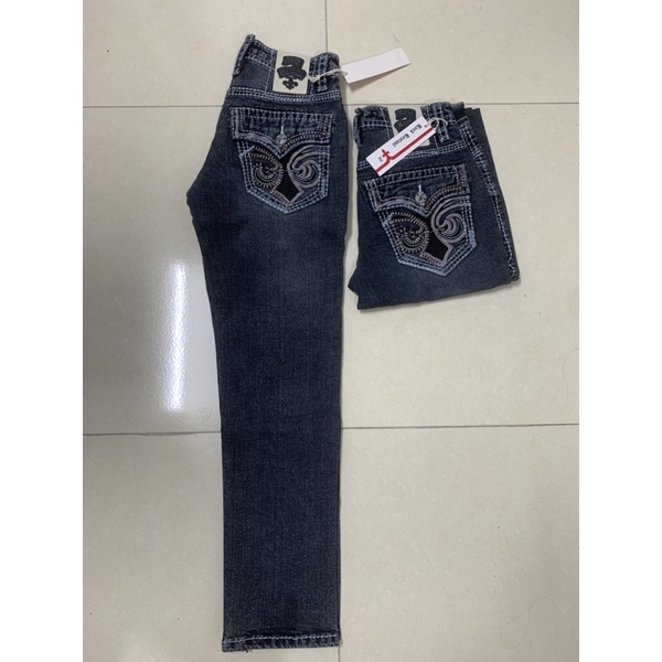 Quần jeans nam nắp túi chỉ nổi