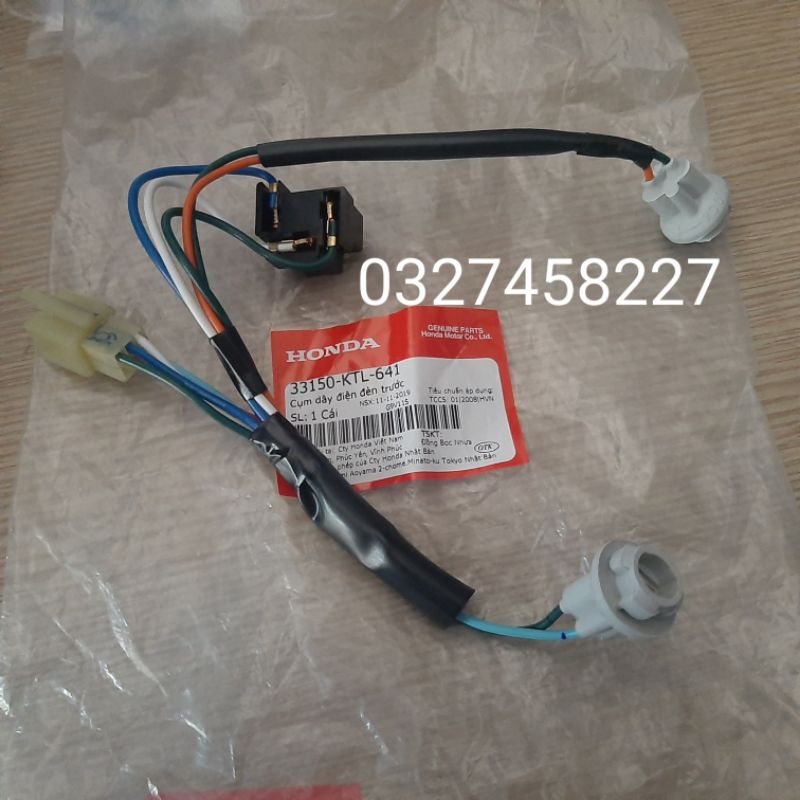 Dây điện đuôi đèn pha xe Wave A, RS, S100 zin honda
