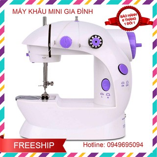 Máy khâu mini gia đình 2 tốc độ có đèn led cắt chỉ