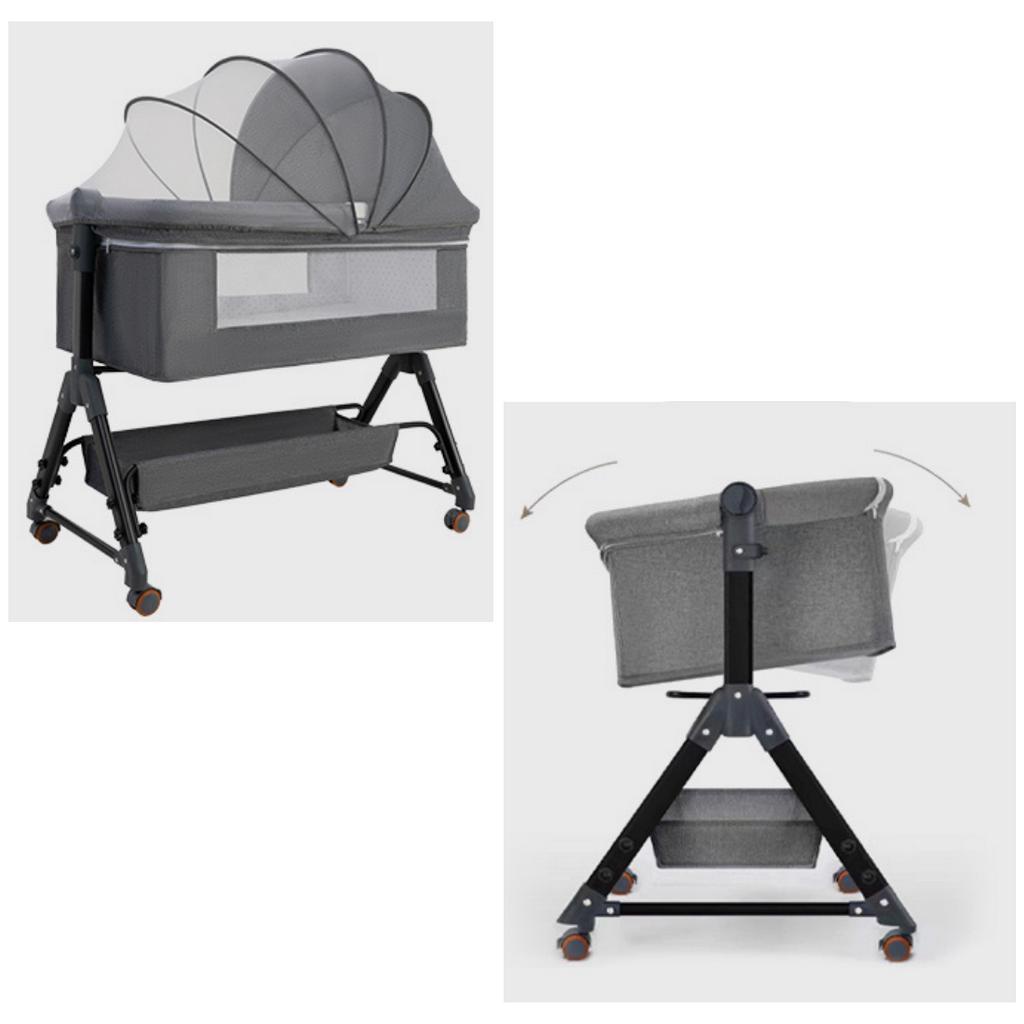 Nôi cho bé ghép cạnh giường bố mẹ tăng chỉnh được chiều cao, Shop Bố Sam, Nôi trẻ em gấp gọn tặng nệm, giường cho bé