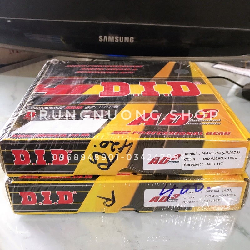 Nhông Xích  xe máy các loại Mạnh Quang, KMC, Honda, DID, Mitkam Makon cho Wave, Dream, Future, RSX...