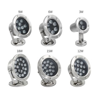 Đèn LED âm nước 6w chân đế đổi màu 24v
