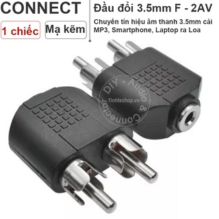 Jack chuyển 3.5mm ra 2 AV 1 chiếc - 3.5mm female to 2 RCA male