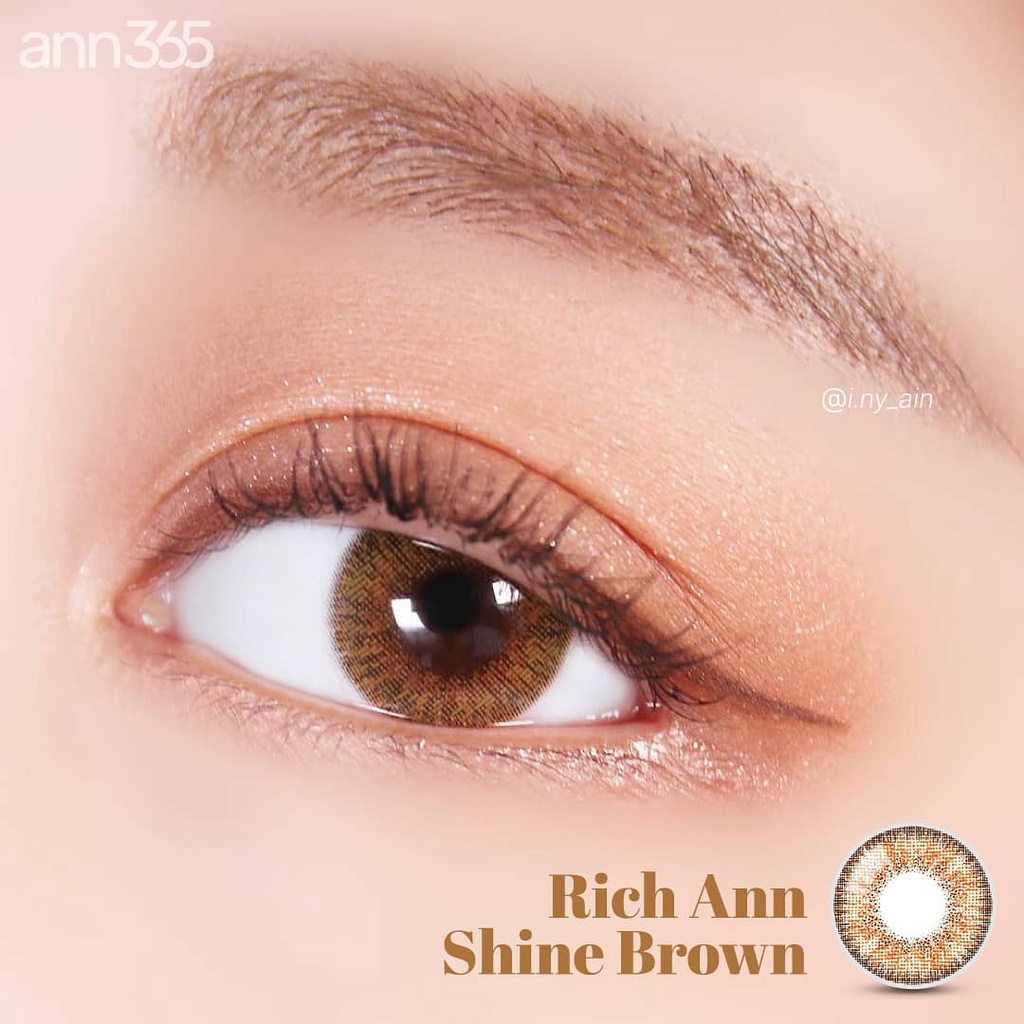 Lens Hàn 1 ngày Ann Shine Brown có độ từ 0-6 độ