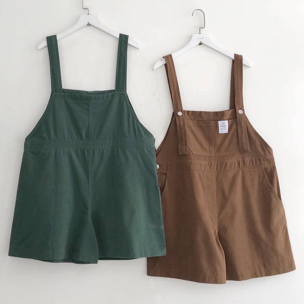 Yếm Quần Short 𝐊𝐀𝐊𝐈𝐒 JEM CLOSET Thiết Kế 2 Dây Basic Dễ Phối Đồ Lên Form Siêu Cute 7194