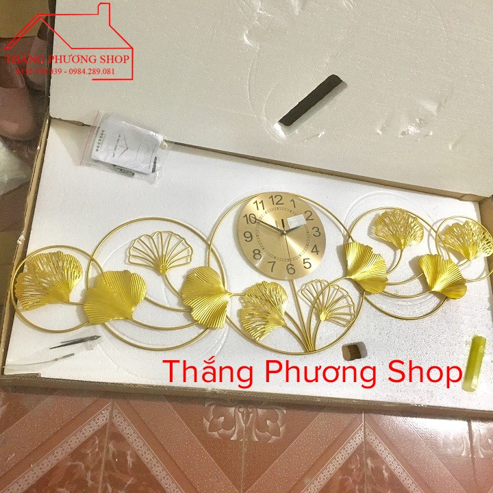 [Mẫu Mới] Đồng Hồ Treo Tường Trang Trí Lá Sen TP-014 ( Hàng Chính Hãng )