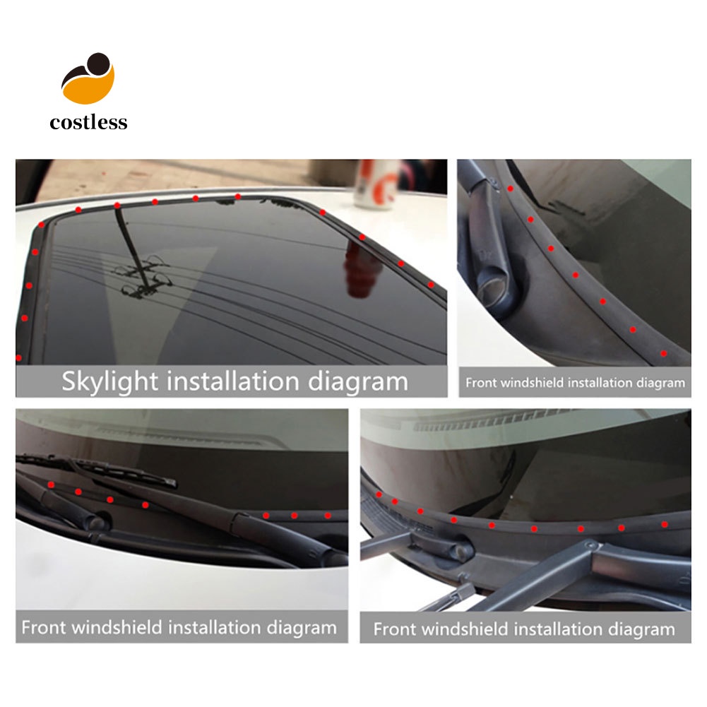 Chi Tiết| Dải Cao Su Cách Âm Chống Thấm Nước Dán Kính Chắn Gió Xe Hơi 300cm