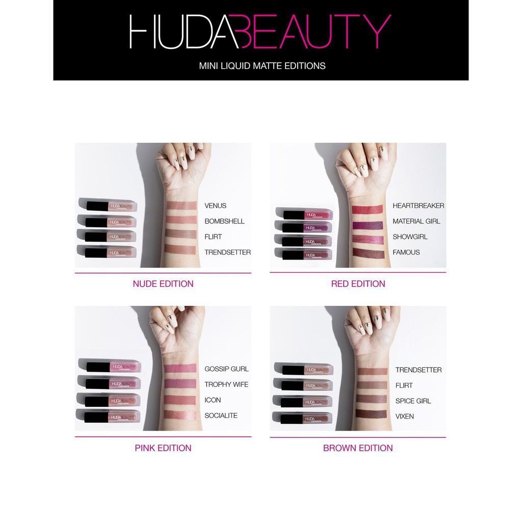 Huda Beauty (Hàng Mới Về) Son Kem Lì Mini Màu Sắc Thời Trang Thương Hiệu Huda | BigBuy360 - bigbuy360.vn