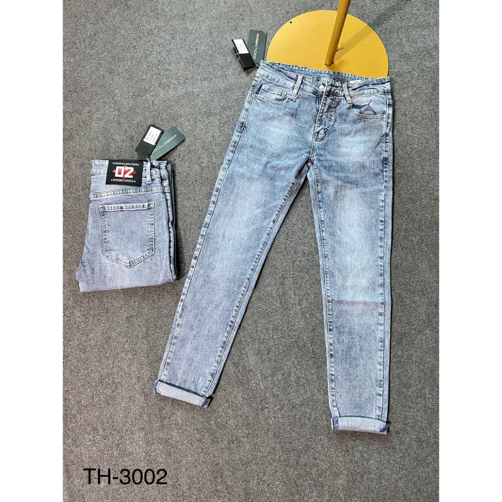 Quần Bò Quần Dài DSQ Màu Xanh Dập Chữ Trắng Cực Sang [ Hàng Siêu Câp ] | BigBuy360 - bigbuy360.vn