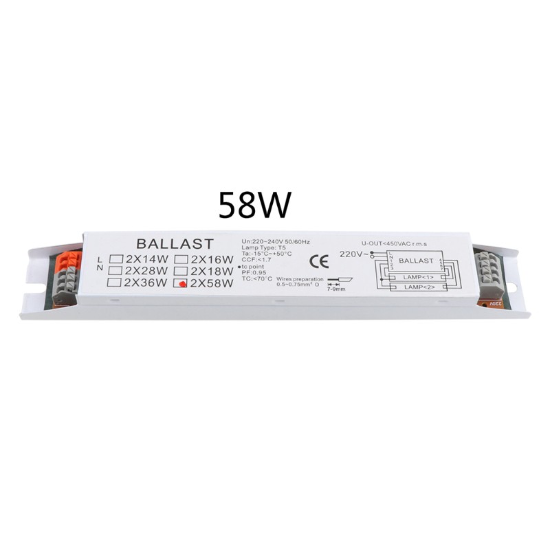 Bộ Chấn Lưu Đèn Huỳnh Quang Điện Tử T8 220-240v Ac 2x58w