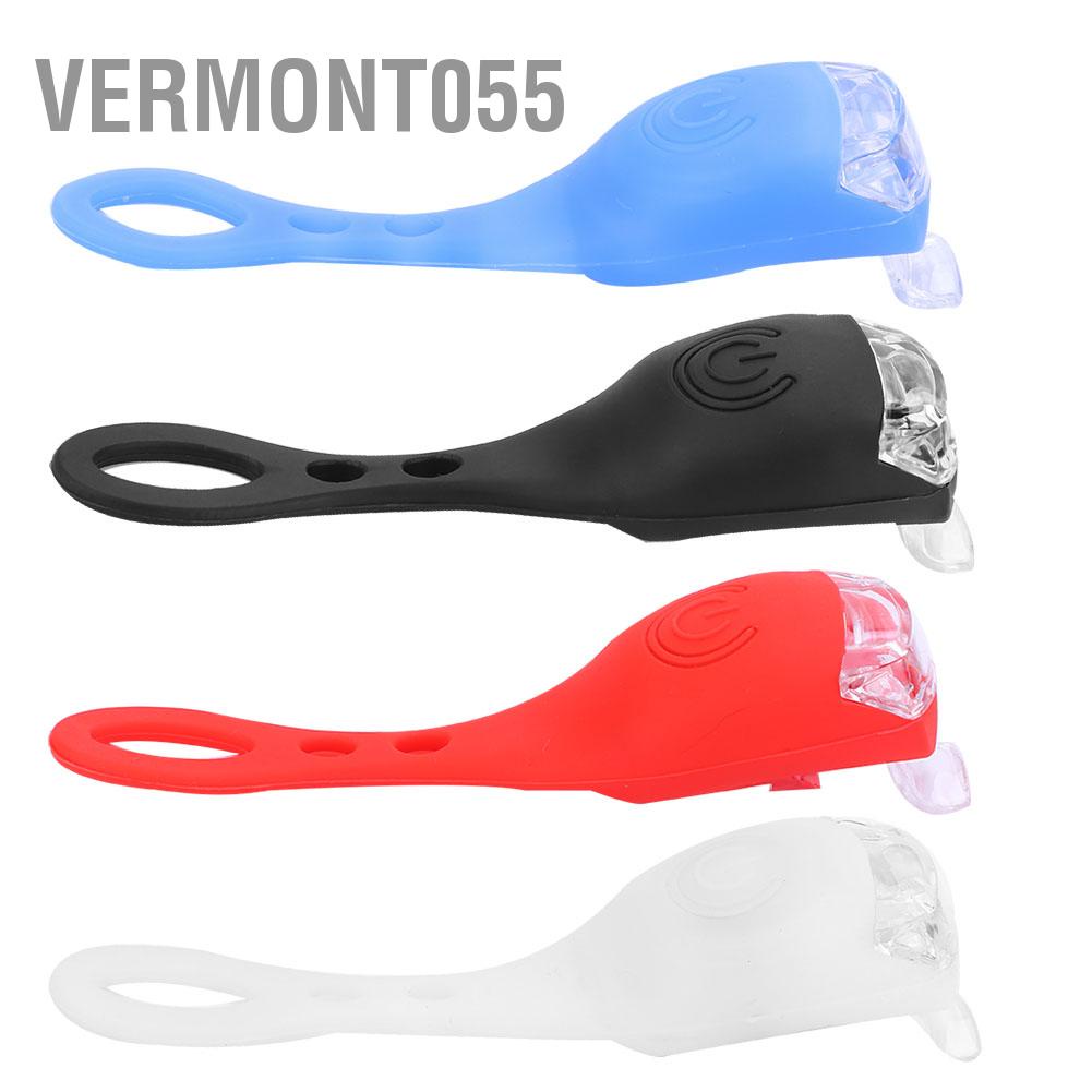 Hàng Hot Xe đạp Silicone Frog Mặt trước / Phía sau Đèn LED cảnh báo Đèn flash Xe đạp Không thấm nước Hàng giao ngayVermont055