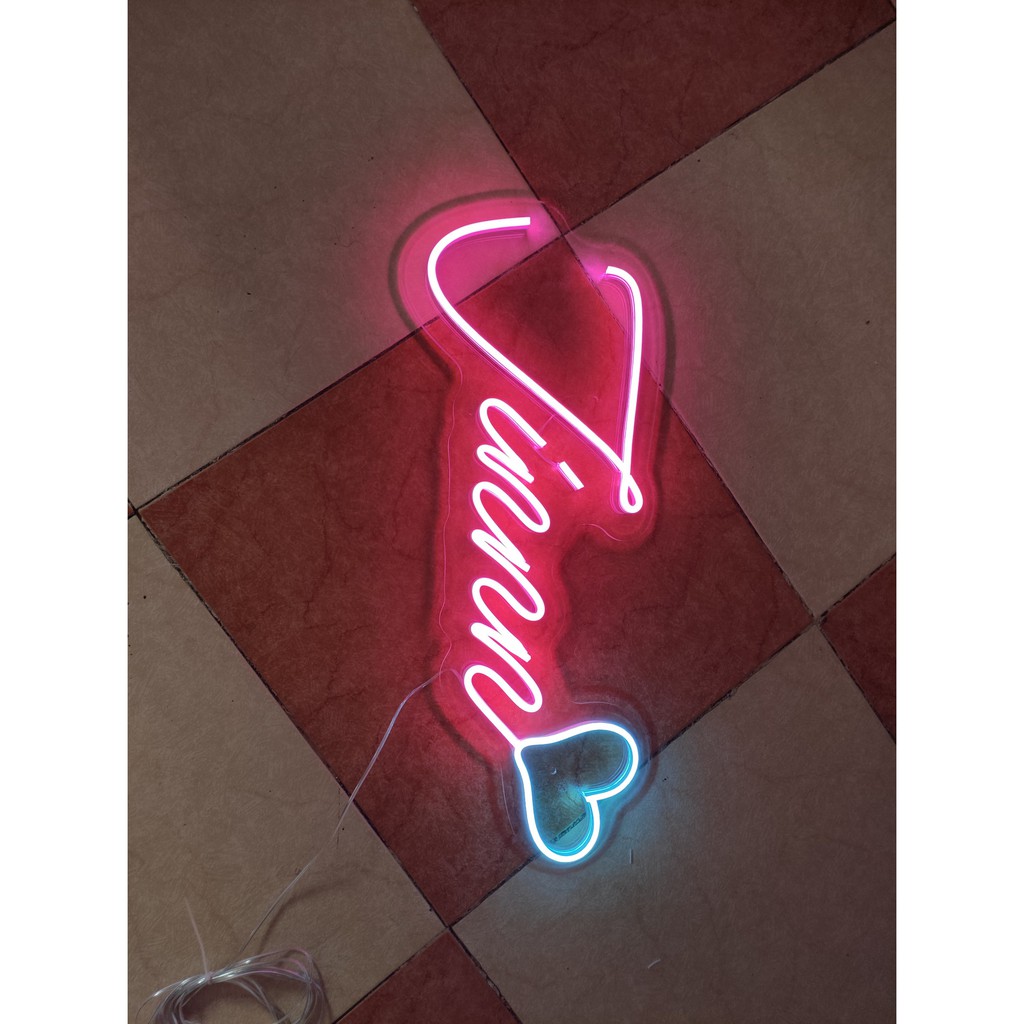 Đèn Trang Trí Led Neon Sign Uốn Chữ Theo Yêu Cầu