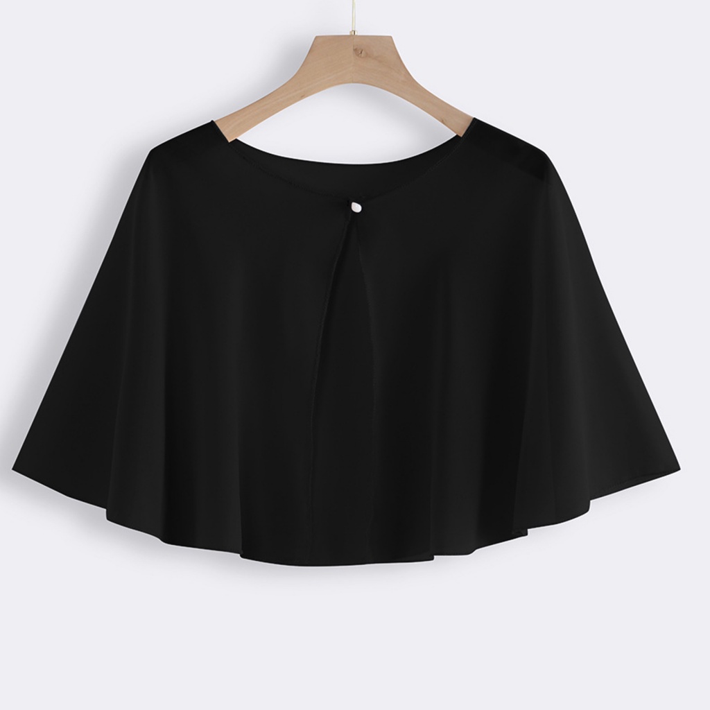 Chăm Sóc Da Mặt| Khăn Choàng Chiffon Cài Nút Trước Thoáng Khí Thời Trang Cho Cô Dâu