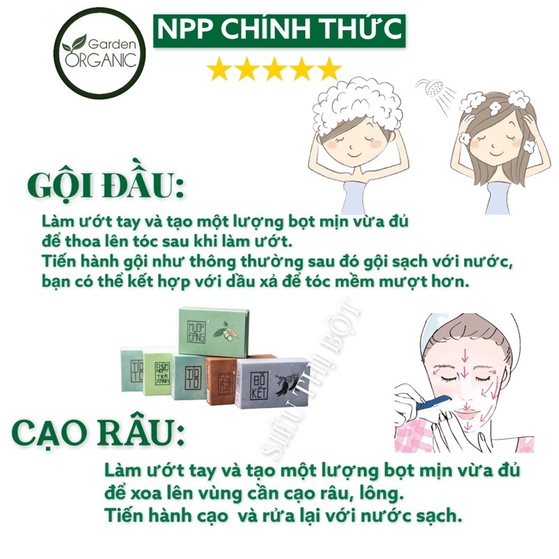 XÀ BÔNG SINH DƯỢC ORGANIC [TRẺ EM- MẸ SAU SINH-MẸ BẦU-VIÊM DA CƠ ĐỊA-NGỪA MỤN-TRẮNG DA]