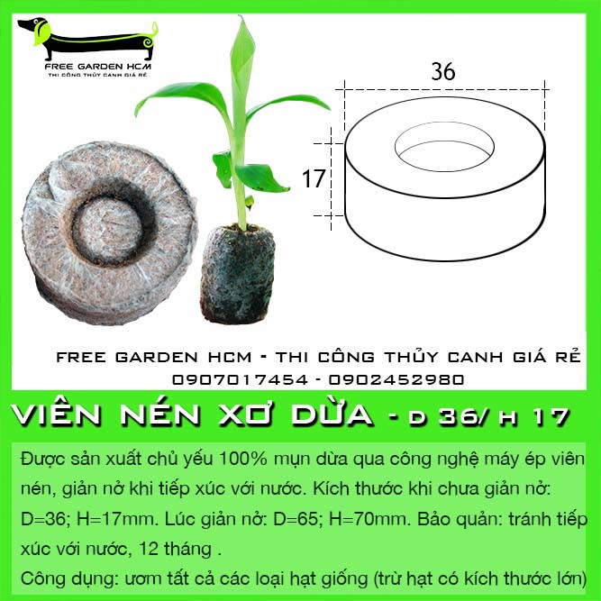 COMBO 1000 VIÊN NÉN XƠ DỪA ƯƠM HẠT/CÂY TRỒNG