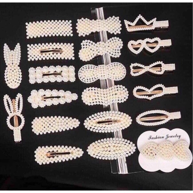 Kẹp tóc ngọc trai nhiều mẫu cho bạn gái - ng0c  trai nhân tạo