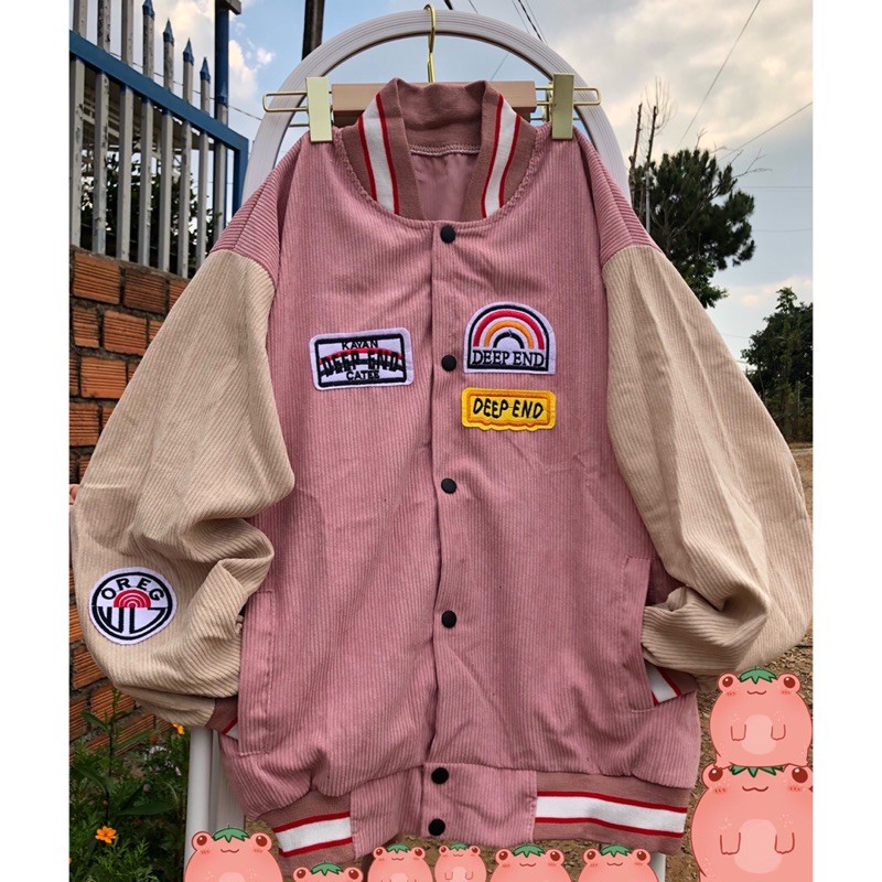 Khoác bomber nhung tăm (Ảnh shop tự chụp) | BigBuy360 - bigbuy360.vn