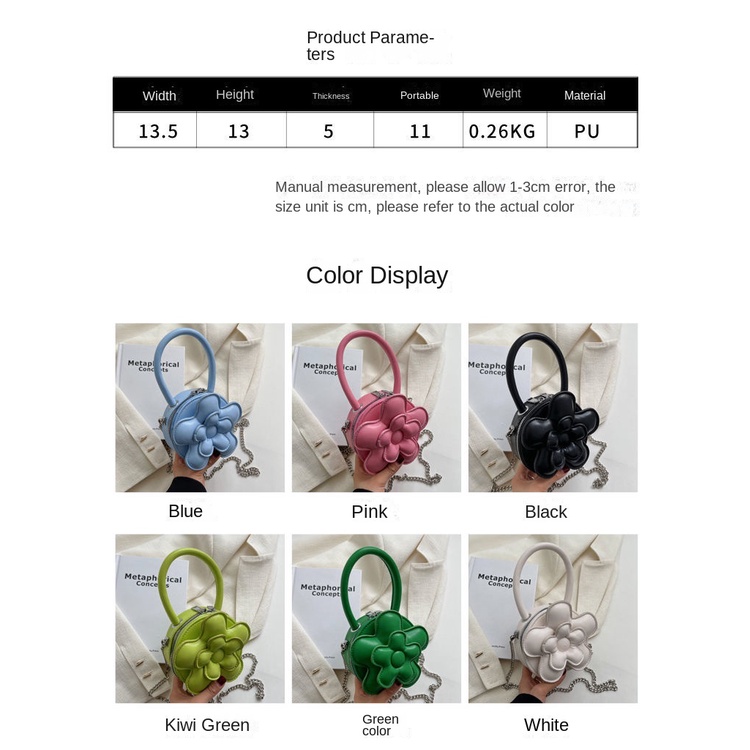 Túi Đeo Chéo Mini Hình Tròn Phối Dây Xích Phong Cách Mới Mùa Hè 2022 Dễ Phối Đồ Bán Chạy