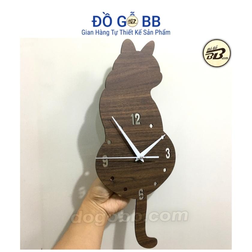 18x42cm Đồng Hồ Treo Tường Hình Mèo Giá Rẻ Phim Hoạt Hình Disney Cho Trẻ Em Decor Bằng Gỗ Trang Trí -Đồ Gỗ BB