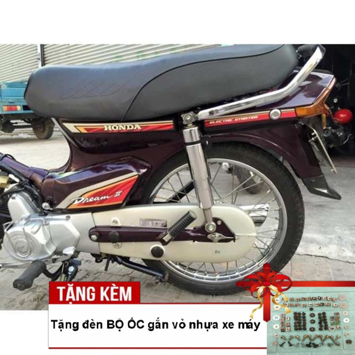 Dàn áo xe DreamII nhựa ABS nguyên sinh màu NHO , tặng kèm bộ tem và bộ ốc theo xe