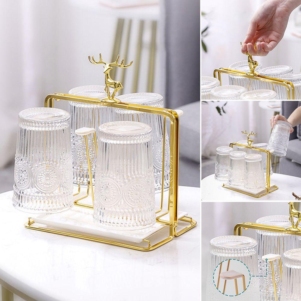 GOGOUP Giá Đỡ Phơi Khô Cốc Cà Phê Bằng Kim Loại Tự Động Đa Năng