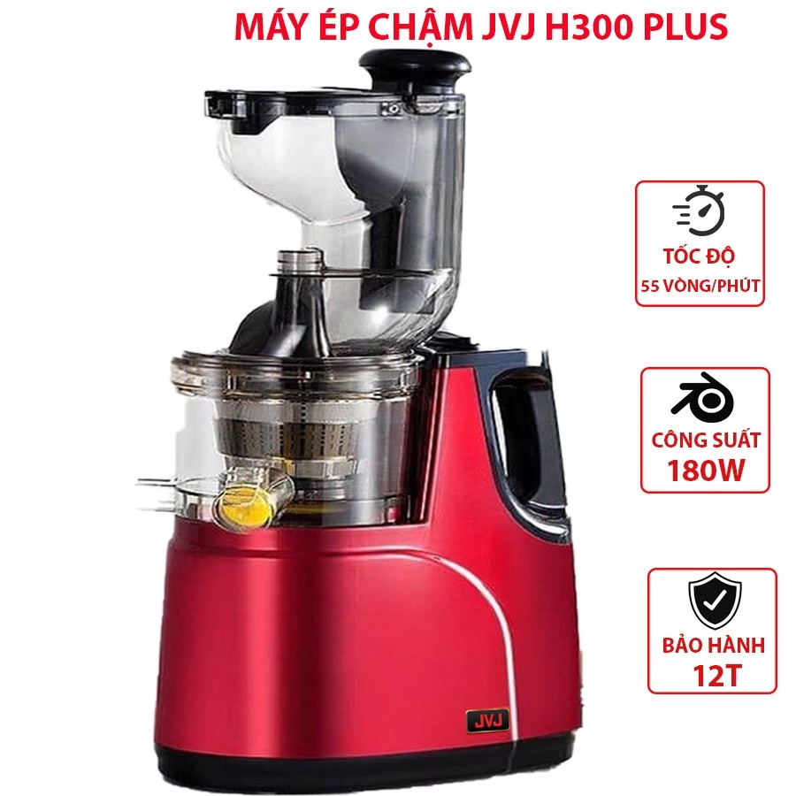 Máy ép chậm JVJ H300 Plus chuyên dụng cho rau quả công suất 180W kiệt nước - Bảo hành 12 Tháng
