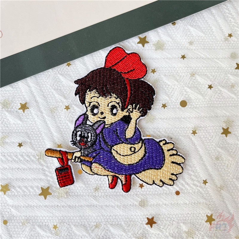 ☸ Miếng Dán Tự Dính Họa Tiết Anime Miyazaki Hayao Dễ Thương ☸ 1 Huy Hiệu Totoro / Kiki / Ponyo / No Face Man Ủi Lên Quần Áo / Túi Xách DIY