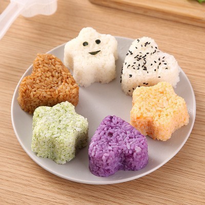 Set 2 khuôn sushi/ép cơm tim hoa có tay cầm