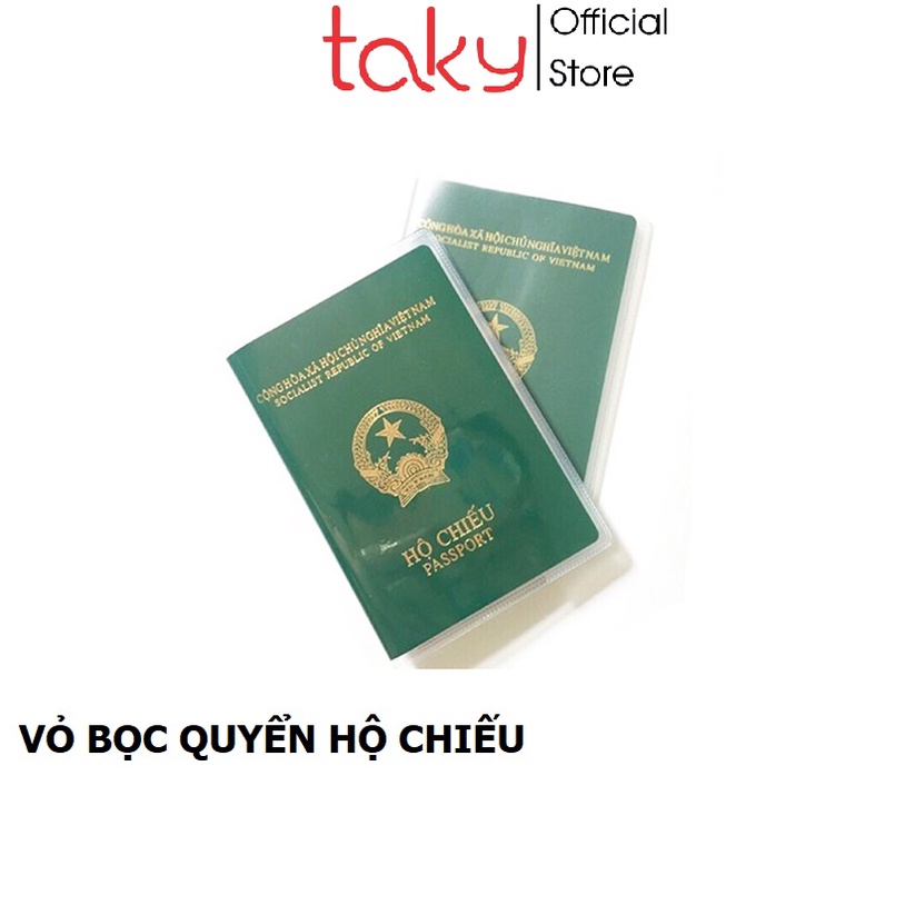 Vỏ Bọc Hộ Chiếu - Passport - Taky - Chất Liệu  Dẻo Trong Suốt, Taky, Tiện Dụng, An Toàn Khi Đi Du Lịch 5310