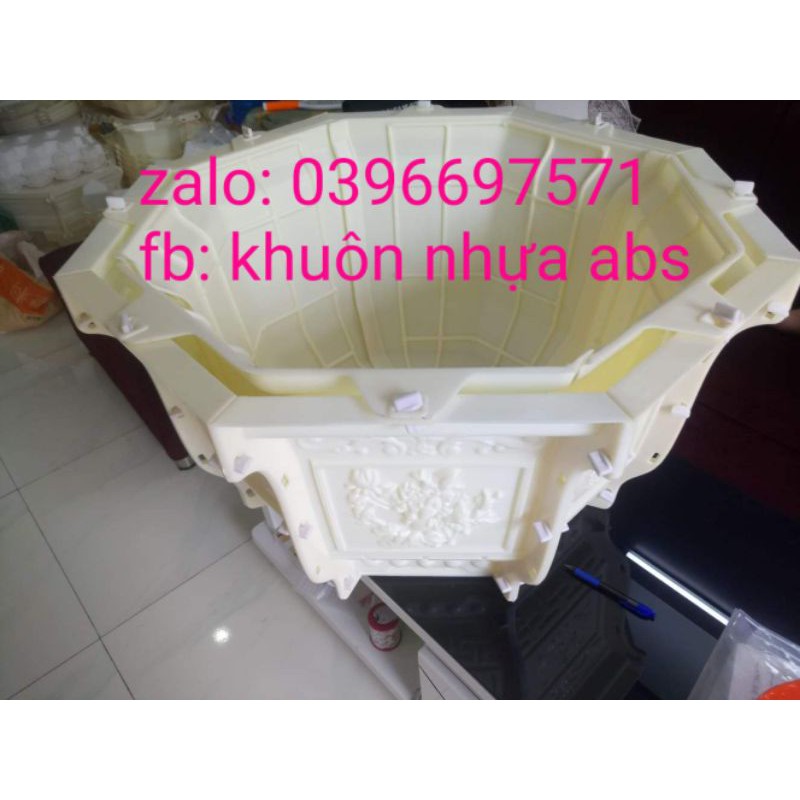 Khuôn chậu bát giác 1m mẫu đơn