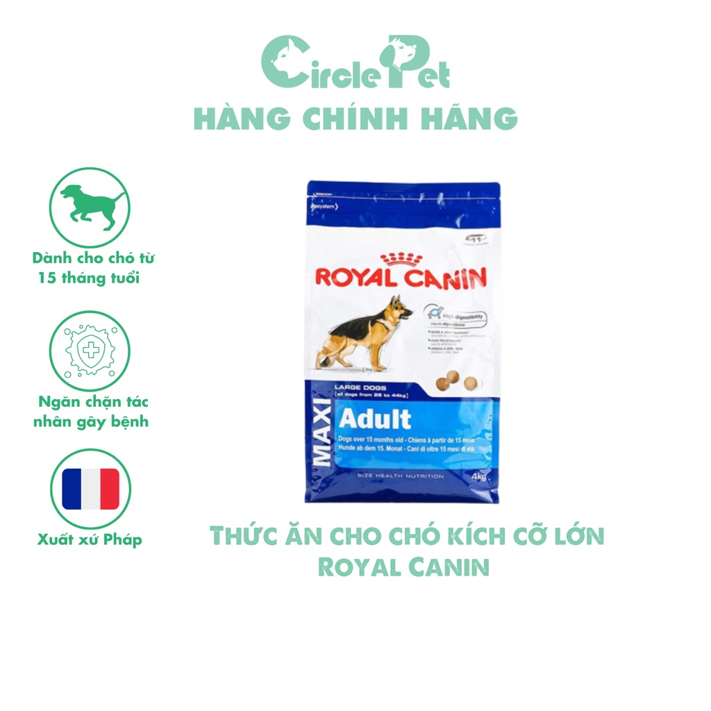 Thức Ăn Cho Chó Royal Canin Dành Cho Chó Kích Cỡ Lớn Trưởng Thành Nhiều Dinh Dưỡng Nhiều Kích Cỡ - Circle Pet