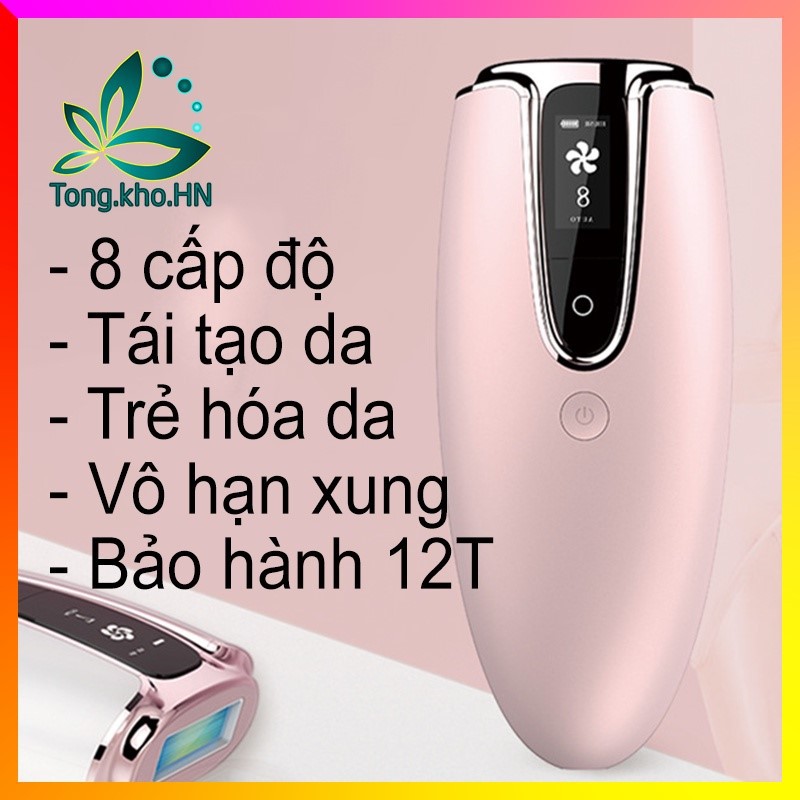 Máy Triệt Lông Spa Thế Hệ Mới Premium Triệt Lông Vĩnh Viễn Đơn Giản Tại Nhà 8 Cấp Độ, Hiệu...