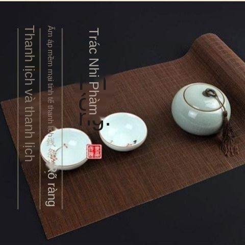 Chiếu trà tre, trúc, mành trà, phụ kiện bộ ấm thảm cách nhiệt Á hậu bàn Zen, đạo Kung Fu trúc tùy chỉnh