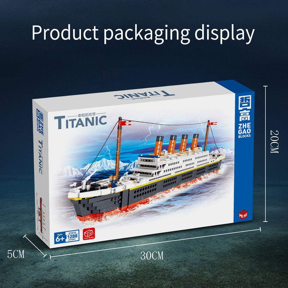 Lắp ráp mô hình building blocks Paradise 01010 Mô hình Tàu TITANIC loại mảnh ghép nhỏ 0,7cm