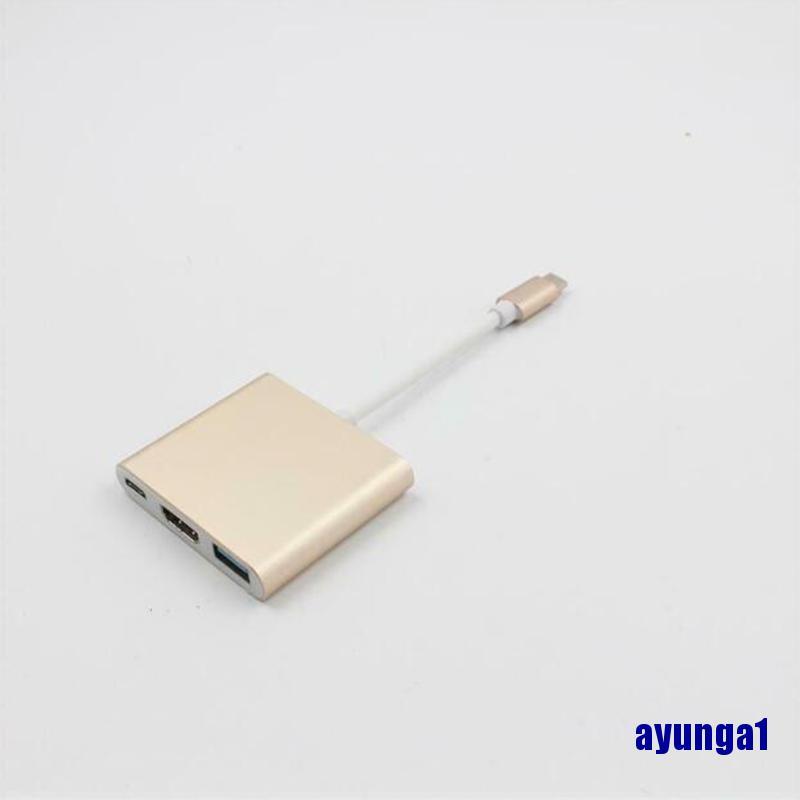 (ayunga1) Type C to 4K HDMI USB 3.0 Charging HUB Adapter USB-C 3.1 Converter For Macbook