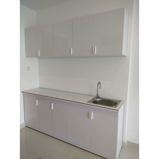 ComBo Tủ Bếp Nhựa Đài Loan Cao Cấp Trên Dưới - 1 Bồn Rửa - Thiết Kế Sang Trọng,Hiện Đại,Tiện Gọn ( FreeShip HCM )