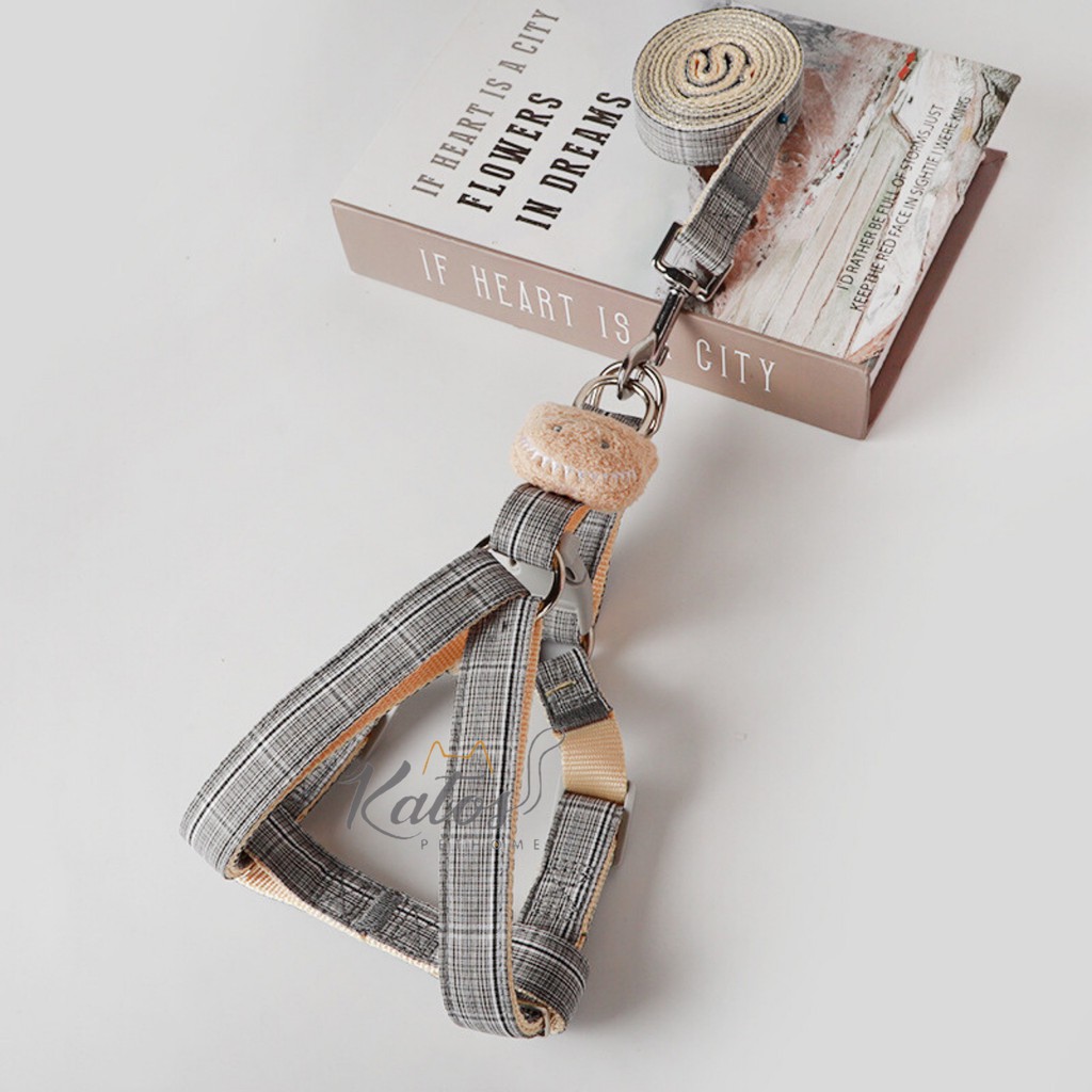 Dây dắt yếm khủng long cho chó mèo