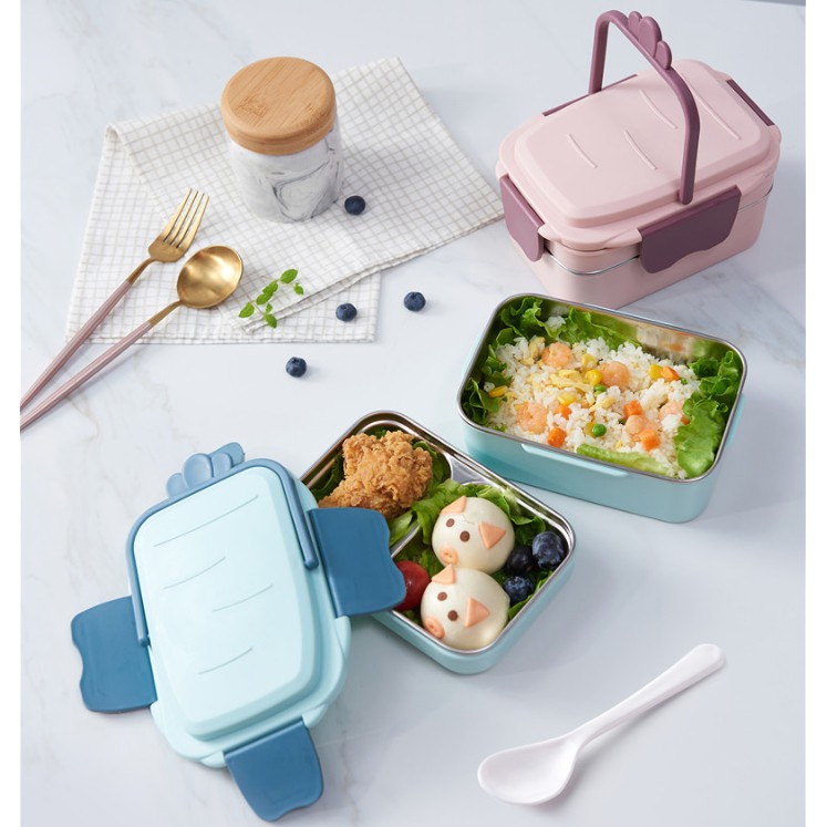 Hộp đựng cơm văn phòng 2 tầng 3 ngăn nhẹ nhàng chắc chắn an toàn cao cấp AD25[sale9] | BigBuy360 - bigbuy360.vn