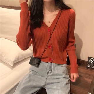 Áo len khoác cardigan 3 khuy(cúc) cài hot hit (8003#)